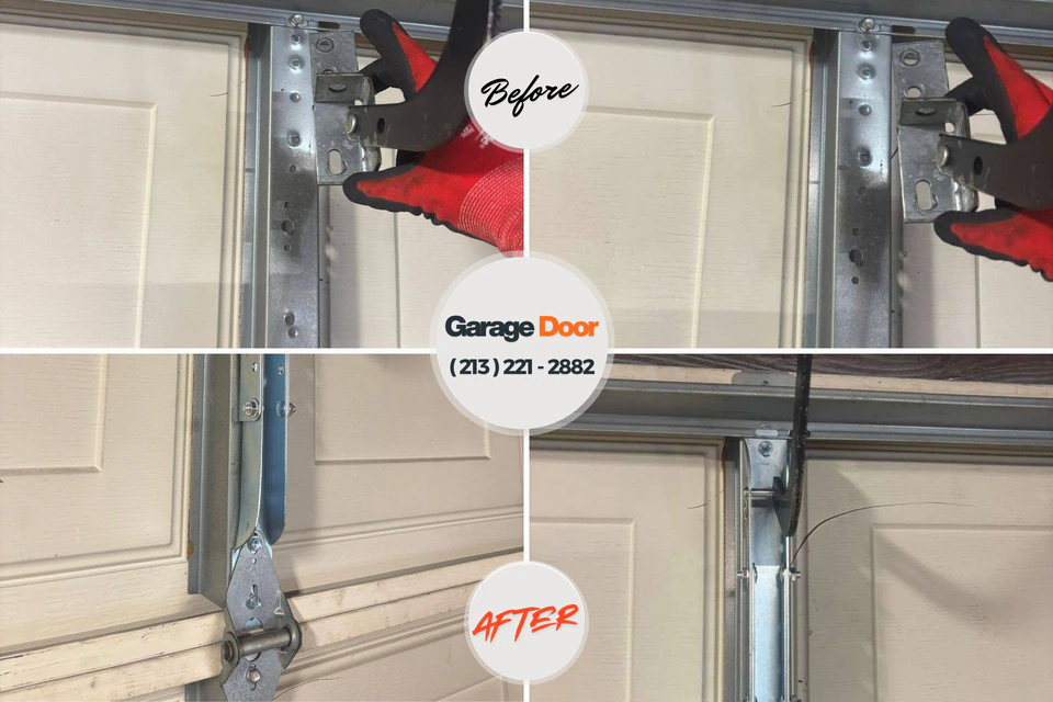 Before and after: garage door repair Wolf Creek, UT